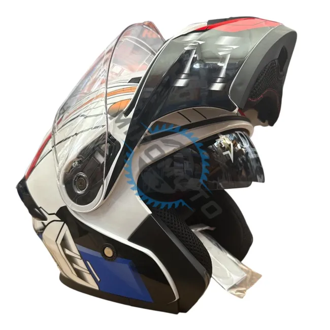 Casca moto flip up cu ochelari de soare, Model Bright Carbon Fiber, marimea M (57-58) Casca moto flip up cu ochelari de soare, Model Bright Carbon Fiber, marimea M (57-58)