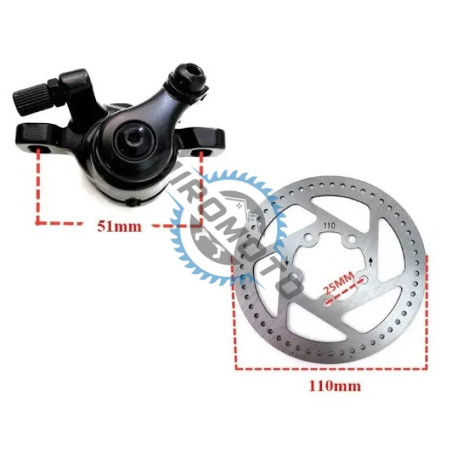 Sistem frana trotineta electrica, disc frana 110mm