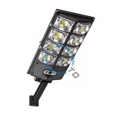 Lampa solara stradala cu panou solar si telecomanda, 80W, suport incorporat, 8 celulele led, rezistent la apa, senzor de miscare si lumina Lampa solara stradala cu panou solar si telecomanda, 80W, suport incorporat, 8 celulele led, rezistent la apa, senzor de miscare si lumina