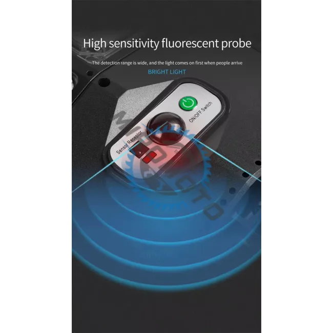 Lampa solara stradala cu panou solar si telecomanda, 100W, suport incorporat, 10 celulele led, rezistent la apa, senzor de miscare si lumina