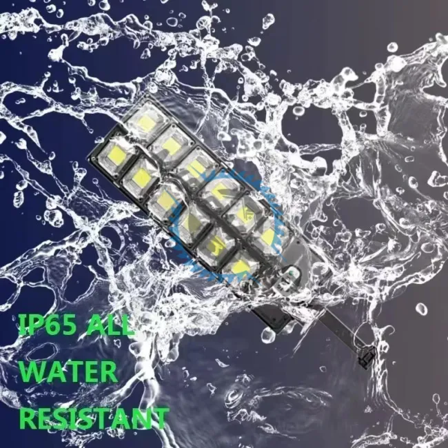 Lampa solara stradala cu panou solar si telecomanda, 130W, suport incorporat, 12 celulele led, rezistent la apa, senzor de miscare si lumina