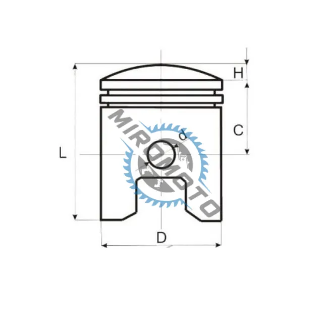 Kit piston atv 250cc (53mm , bolt 15mm) 4T - in 2 pistoane