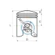 Kit piston atv 250cc (53mm , bolt 15mm) 4T - in 2 pistoane