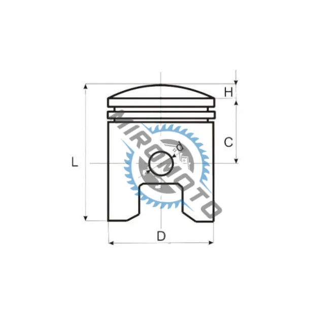 Kit piston atv cross 150cc Loncin (62mm, bolt 15mm) 4t