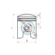 Kit piston scuter Piaggio / Gilera 172cc (65mm, bolt 16mm) 2t