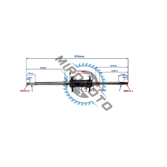 Ax punte spate ansamblu, atv 200cc