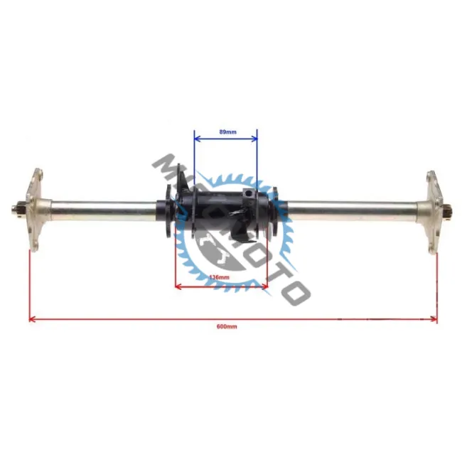 Ax punte spate ansamblu, fara pinion si disc frana, atv 90-110cc