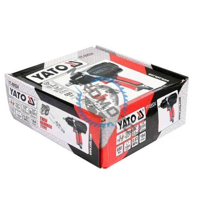 Pistol pneumatic, Yato YT-09524, 680 Nm, 6.3 bar, 184 l/min, patrat 1/2 inch Pistol pneumatic, Yato YT-09524, 680 Nm, 6.3 bar, 184 l/min, patrat 1/2 inch