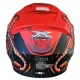 Casca moto flip up X-One "Alien"cu ochelari de soare, negru / rosu