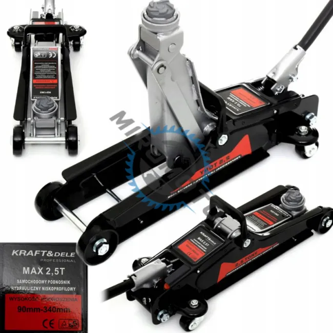 Cric hidraulic tip crocodil, Kraft&Dele KD1362, capacitate ridicare 2.5 Tone, 90-340mm