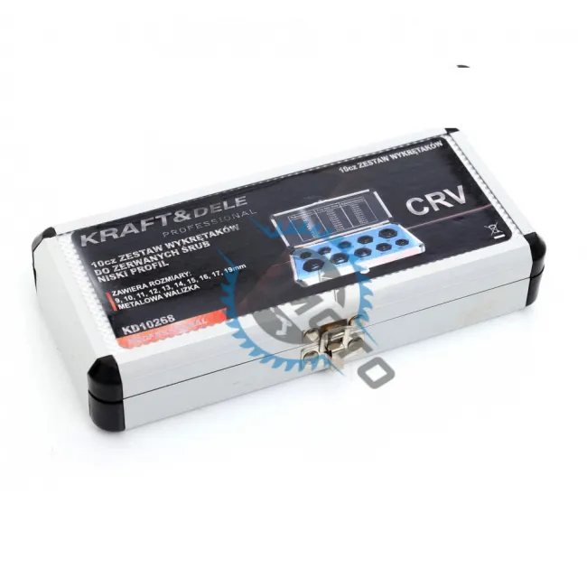 Set extractoare suruburi si piulite, Kraft&Dele KD10268, 10 piese Set extractoare suruburi si piulite, Kraft&Dele KD10268, 10 piese