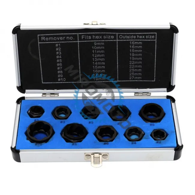 Set extractoare suruburi si piulite, Kraft&Dele KD10268, 10 piese Set extractoare suruburi si piulite, Kraft&Dele KD10268, 10 piese