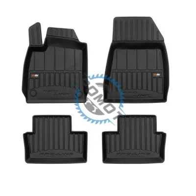 Set 4 covorase auto din cauciuc FROGUM premium, PROLINE 3D, pentru Renault Clio V, an fabricatie 06.2019-, cauciuc TPE, negru