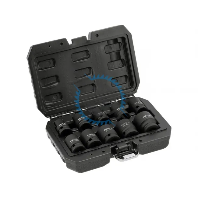 Set chei tubulare de impact 1/2'', 10 piese, Yato YT-10252 Set chei tubulare de impact 1/2'', 10 piese, Yato YT-10252