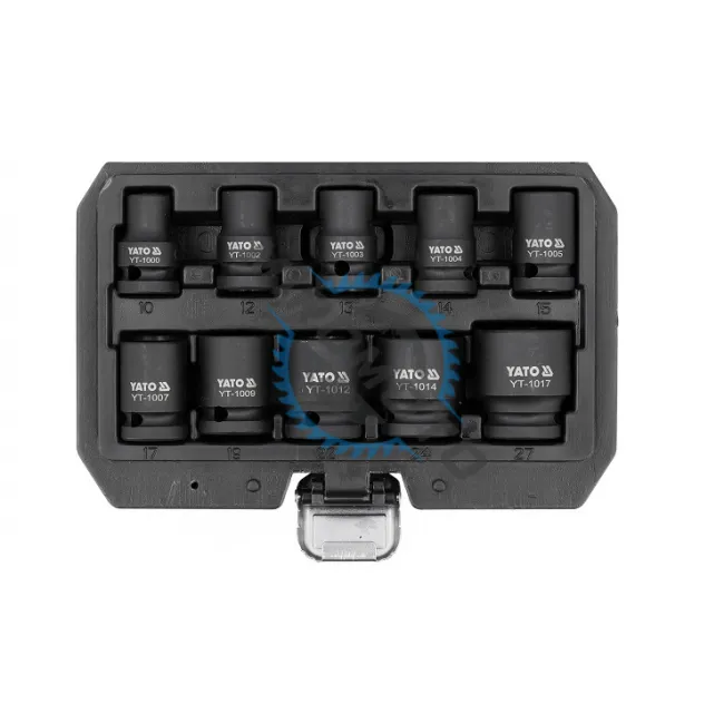 Set chei tubulare de impact 1/2'', 10 piese, Yato YT-10252 Set chei tubulare de impact 1/2'', 10 piese, Yato YT-10252