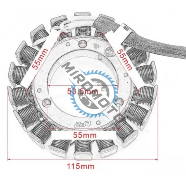 Magnetou / stator aprindere ATV CF Moto 500cc (0180-032000) Magnetou / stator aprindere ATV CF Moto 500cc (0180-032000)