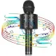 Microfon karaoke cu bluetooth si boxa incorporata, compatibil Android si IOS, acumulator integrat, negru Microfon karaoke cu bluetooth si boxa incorporata, compatibil Android si IOS, acumulator integrat, negru