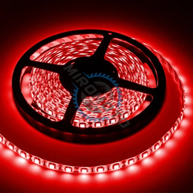 Banda led 5 metri, 12v, lumina culoare rosu, 7.2w, ip65