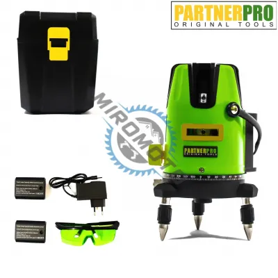Nivela laser 5 linii, 40m, ±2mm/5m, si 2 acumulatori, PARTNER PRO PLE-5D 14624 Nivela laser 5 linii, 40m, ±2mm/5m, si 2 acumulatori, PARTNER PRO PLE-5D 14624