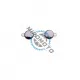 Set 2 capace supapa, cromate, pentru Lifan 125 / 140 / 150, 4t