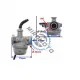 Carburator cu clapeta de soc, atv 110, cross china 110cc, diametru clapeta acceleratie 14.9mm