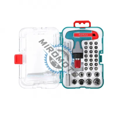 Set 31 de surubelnite cu clichet si maner in T, Total TACSD30316