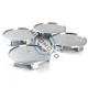 Set 4 capacele pentru jante aliaj, 68mm, crom lucios