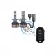 Set 2 becuri auto, Led H7 cu ventilator, 200w, 20000lm, canbus, premium, 9-32v, telecomanda ajustare lumina 6000k, 4300k, 3000k, flash, IP68