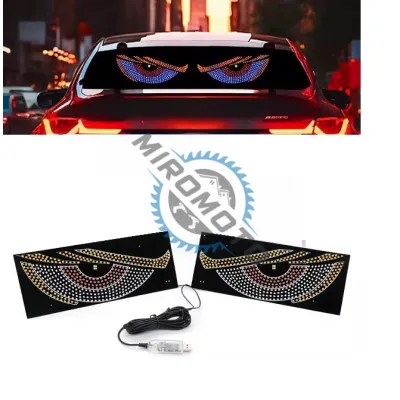 Set 2 panouri Devil Eyes LED, 11 moduri de iluminare, conectare USB, 60 x 12 cm