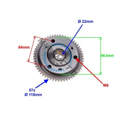 Bendix pornire atv 150-200-250 cc