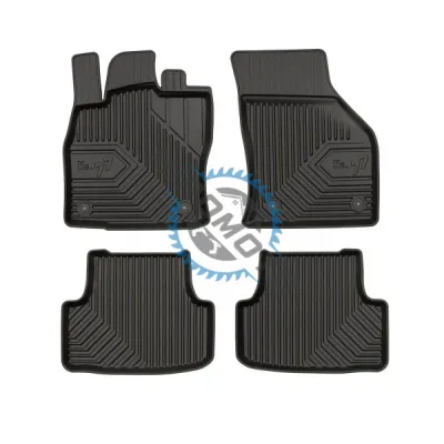 Set 4 covorase auto din cauciuc FROGUM pentru Volkswagen T-ROC an fabricatie 2017-PREZENT, cauciuc TPE, negru