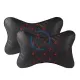 Set 2 pernute tetiere auto, piele ecologica, negru/rosu Set 2 pernute tetiere auto, piele ecologica, negru/rosu
