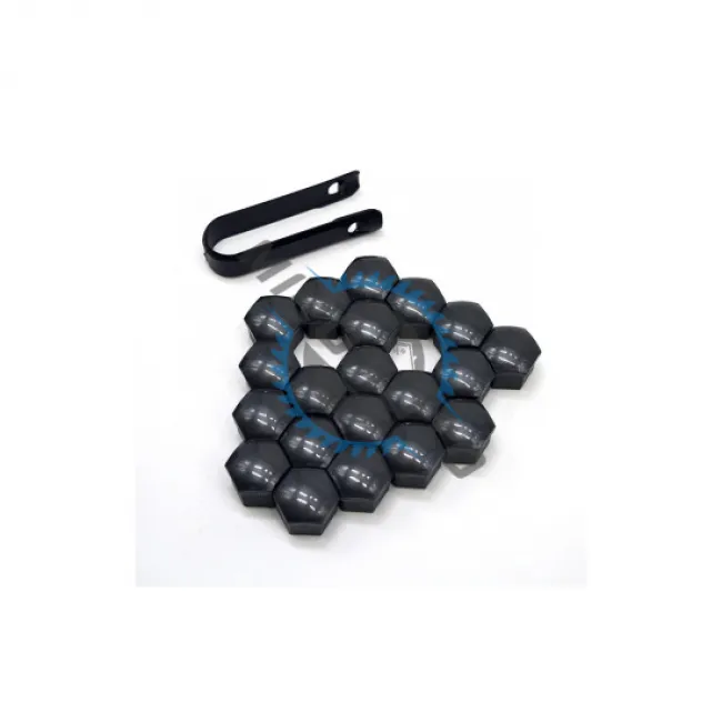 Set capace prezoane cu cheie 17", premium, gri lucios