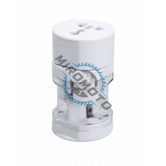 Adaptor universal pentru priza, travel, 110 - 250V AC, 10A, max. 600W, Alb Adaptor universal pentru priza, travel, 110 - 250V AC, 10A, max. 600W, Alb