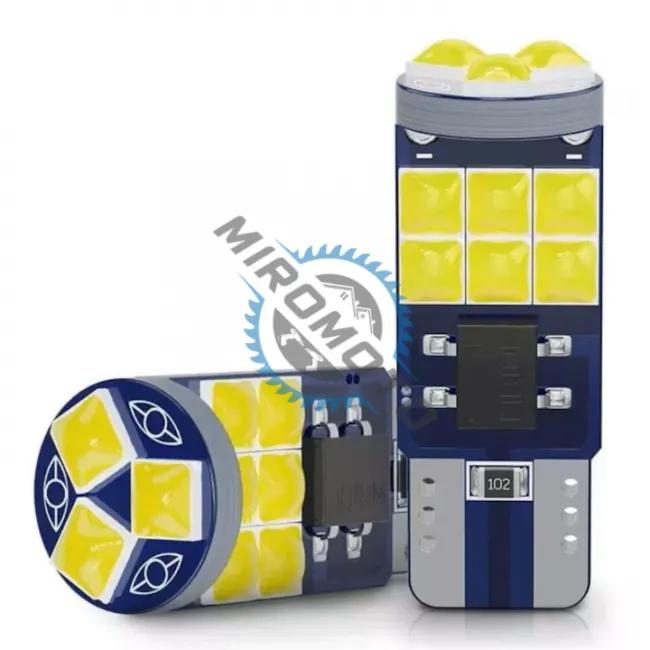 Set 2X Becuri Auto, LED T10, W5W, 15 SMD, Alb 6000K, Canbus, Lumina Alba Set 2X Becuri Auto, LED T10, W5W, 15 SMD, Alb 6000K, Canbus, Lumina Alba