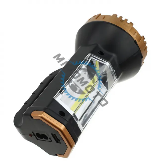 Lanterna portabila LED 5W, raza 400m, cu lumina laterala, acumulator, incarcare de la priza 220V, port USB