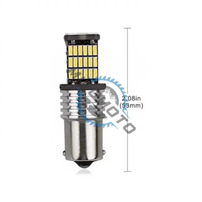 Set 2x Becuri Auto, Led P21W/5W, BA15S, Lumina Alba, 4014 SMD, marsarier
