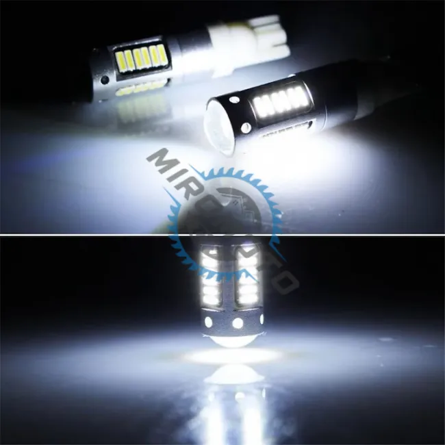 Bec LED Auto, PW24W, 30 SMD, 4014, 12-24V, CANBUS, 600lm, Lumina Alba Bec LED Auto, PW24W, 30 SMD, 4014, 12-24V, CANBUS, 600lm, Lumina Alba