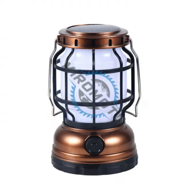 Lampa solara LED, tip felinar, luminozitate ajustabila, 2 moduri iluminare, cu agatatoare metalica, functie PowerBank