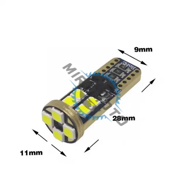 Set 2 becuri auto, LED T10, 12 SMD, Alb 6000K, canbus, lumina alba, pozitie, plafoniera, numar inmatriculare Set 2 becuri auto, LED T10, 12 SMD, Alb 6000K, canbus, lumina alba, pozitie, plafoniera, numar inmatriculare