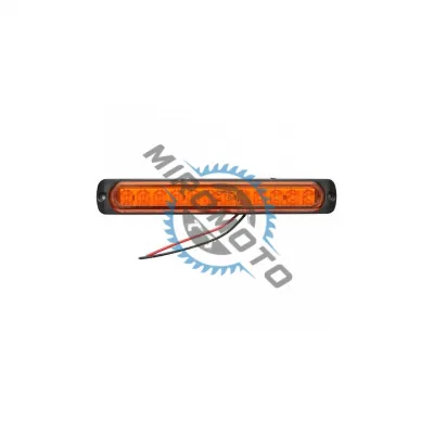Lampa gabarit, semnalizare dinamica, 12 Led-uri, 12V-24V, 190 x 30 mm Lampa gabarit, semnalizare dinamica, 12 Led-uri, 12V-24V, 190 x 30 mm