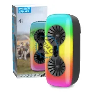 Boxa Portabila, 10W, Bluetooth V5.0, Usb, TF Card, 1200mAh, RGB led, negru