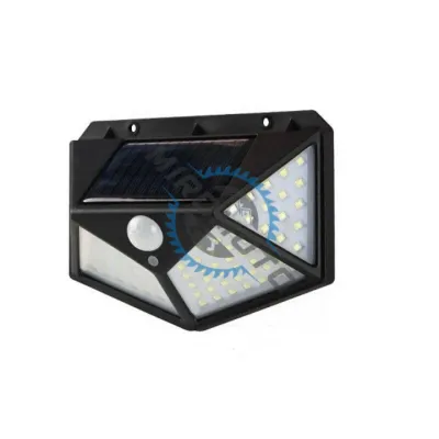 Lampa solara de perete cu senzor de miscare, 15W, 600lm, IP65, Acumulator 3.7v, 1800mah, 100 led-uri Lampa solara de perete cu senzor de miscare, 15W, 600lm, IP65, Acumulator 3.7v, 1800mah, 100 led-uri