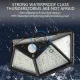 Lampa solara de perete cu senzor de miscare, 15W, 600lm, IP65, Acumulator 3.7v, 1800mah, 100 led-uri Lampa solara de perete cu senzor de miscare, 15W, 600lm, IP65, Acumulator 3.7v, 1800mah, 100 led-uri