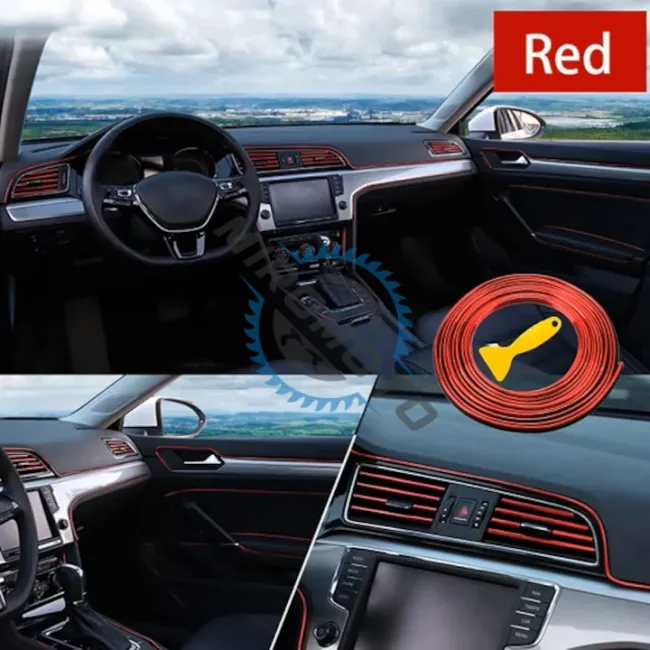 Banda Decorativa Auto Interior / Exterior, Rosu, 5 metri