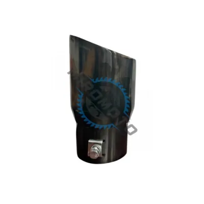 Ornament toba auto, iesire 76mm, intrare 63mm, culoare negru