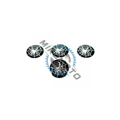 Set 4 embleme stickere abtibild din aluminiu autoadezive pentru capace/jante roti