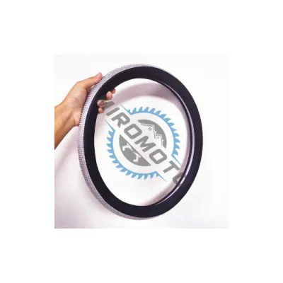 Husa Volan, Imitatie Piele Si Cristale Albe, Marime M, 37-39cm