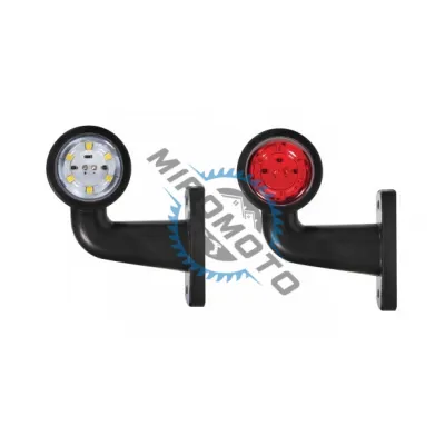 Set 2 lampi gabarit cu brat, 12 LED SMD, Alb - Rosu,12V-24V