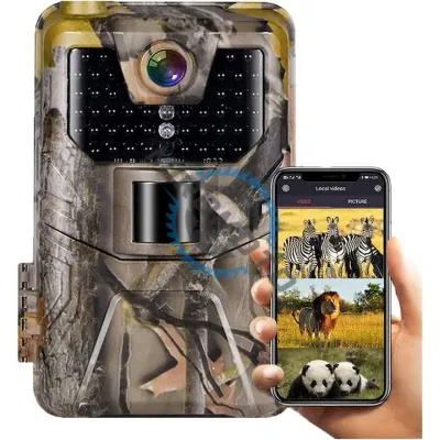 Camera de vanatoare 3MP 4K, 940nm LED-uri IR, senzor de miscare cu vedere de noapte, viteza de declansare rapida de 0, 2 s, alimentare baterii 